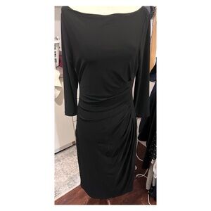 Black form fitting mid-length dress-Size 6